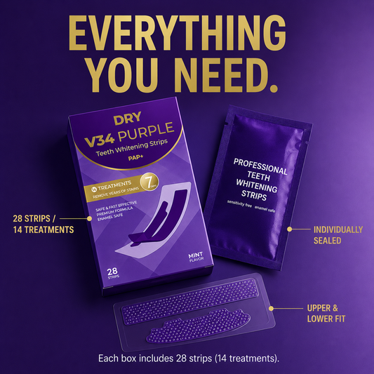 DRY Purple Teeth Whitening Strips
