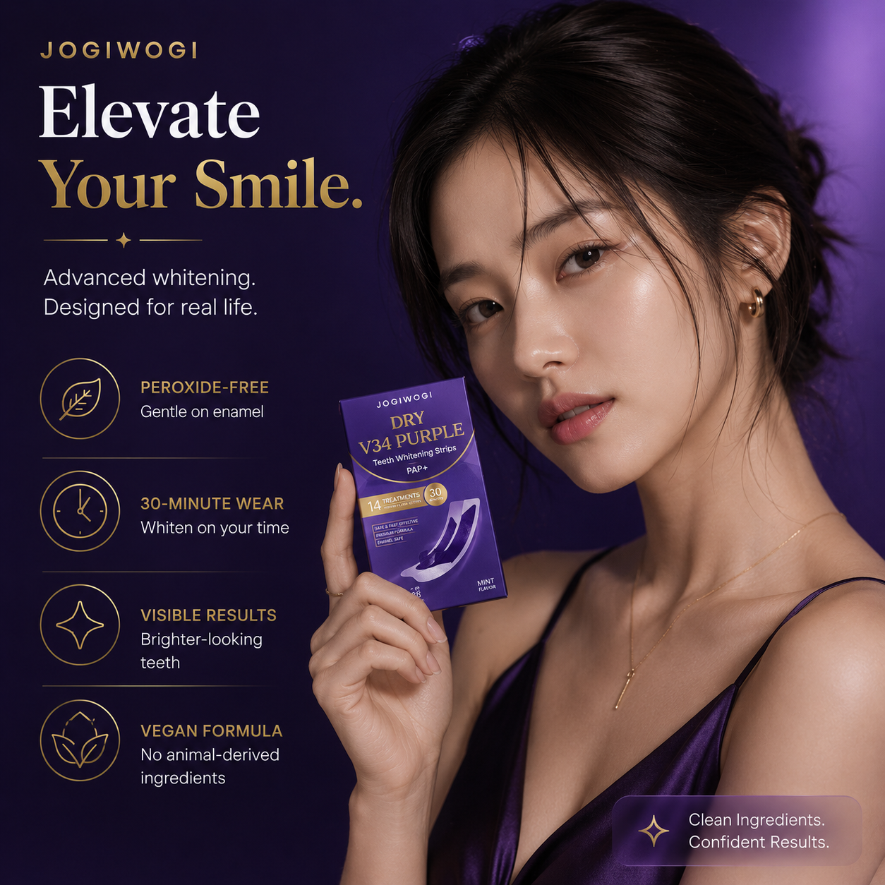DRY Purple Teeth Whitening Strips